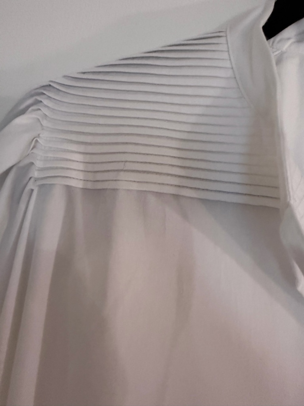 COS White Pintuck Yoke Tie-Front Mini Dress - Picture 4 of 8